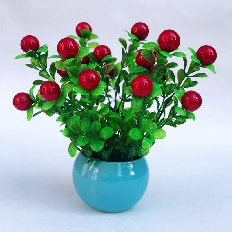 Artificial Flower Ceramic Set Fake Flowers Small Potted Plants Home Decorations Wedding Decoration Decorations Floral Art