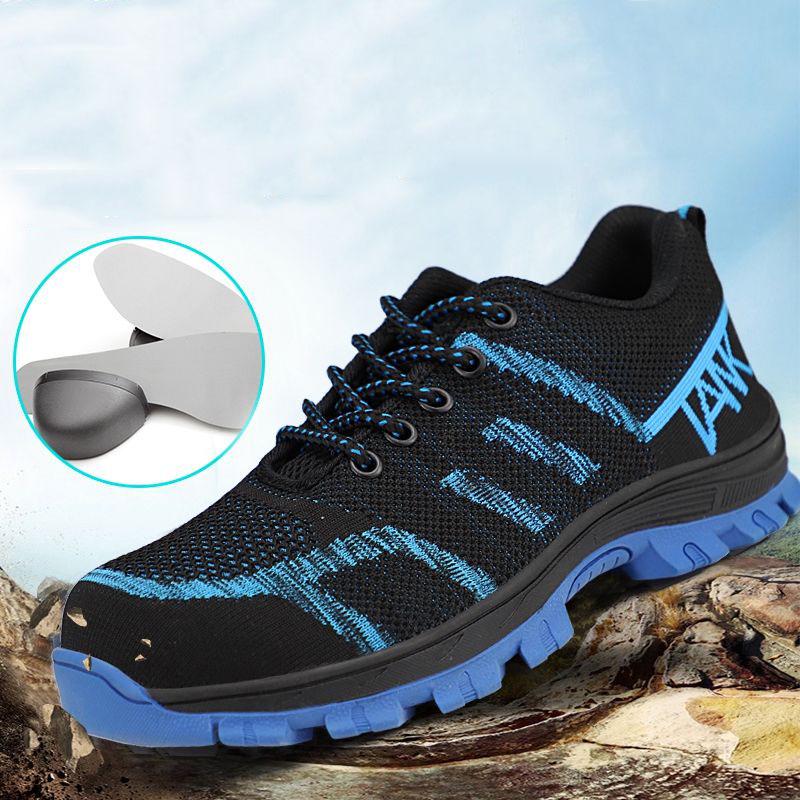 Men's Sports Shoes Safety Shoes Good Anti-smashing Anti-stab Wear-resistant Flat Shoes Casual All-match Sports Shoes