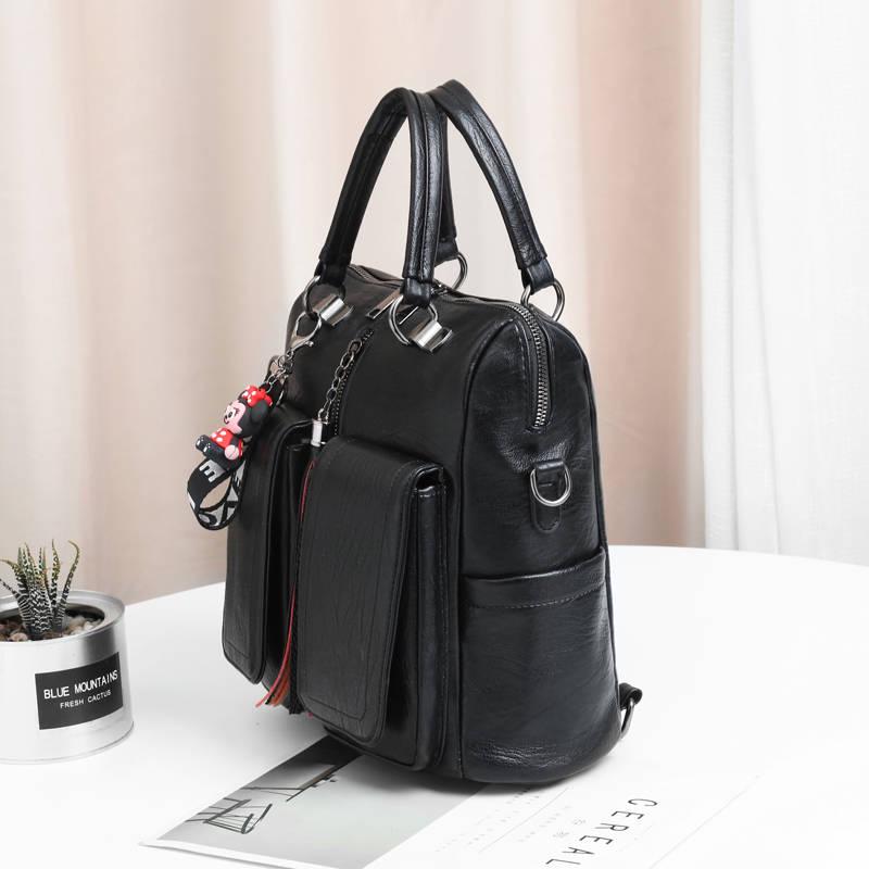 Header Layer Leather Shoulder Bag Wild Fashion Shoulder Diagonal Bag Three-use Bag Soft Skin Multi-use Bag Messenger Bag