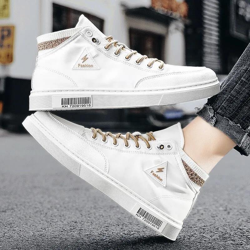 Summer Breathable High-top Shoes Men's Canvas All-match Trendy Shoes Korean Casual Sneakers