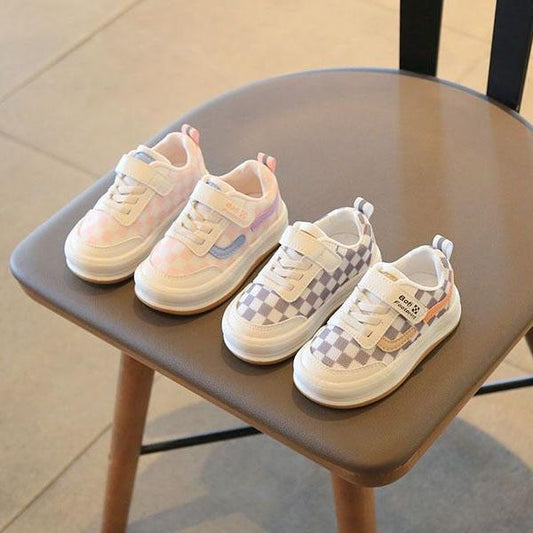 Children's Shoes Girl Shoes Fashion Simple Children's Plaid Sports Shoes Spring and Autumn Single Shoes Boys Casual Shoes