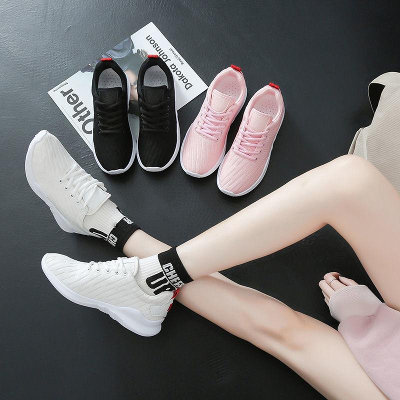 Spring  Summer Shoes Women's Sports Shoes Female Students Harajuku Style Low-cut White Shoes Lightweight Breathable Running Shoes