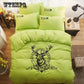 4pcs Bedding Set Super King Size Duvet Cover Adult Bed Sheet Polyester  Bedclothes