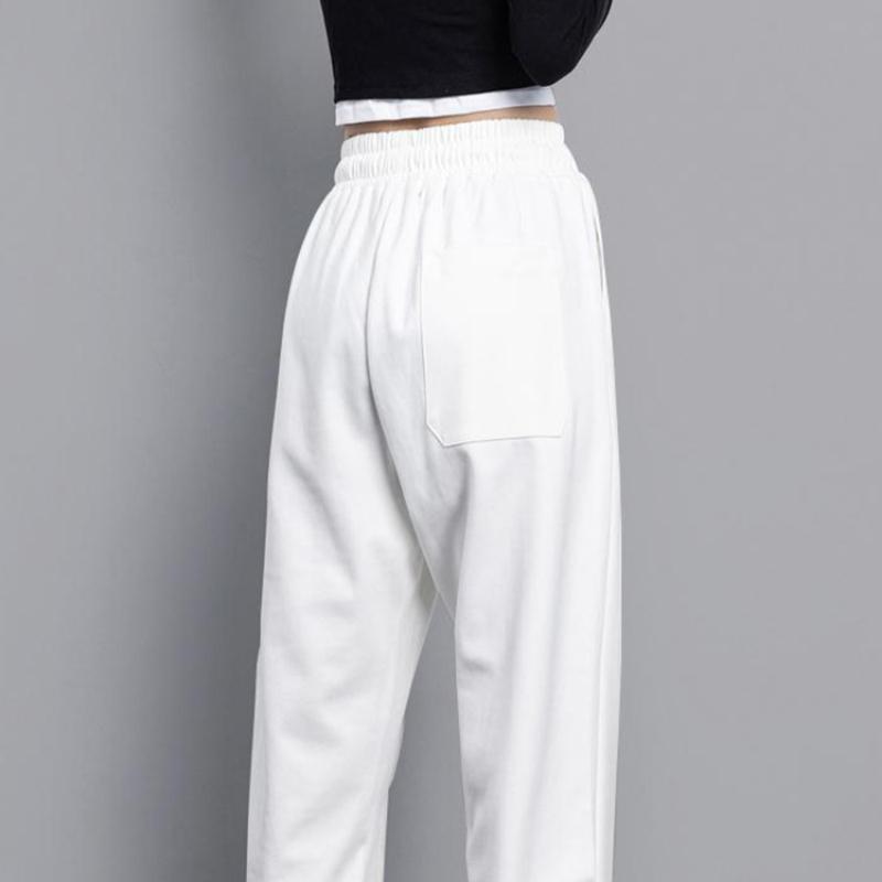 Summer Thin Sports Pants Men's and Women's Trousers Solid Color Beam Feet Ins Loose and Versatile Casual Drawstring Pants