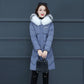 Hooded Large Fur Collar Long Section Ladies Cotton Coat Down Cotton Padded Cotton Jacket