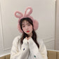 Women's Winter Soft Cute Rabbit Ear Bowknot Sequins Earmuffs Warm Cycling Ear Protection Windproof Antifreeze Plush Ear Pad Cover Rabbit Ears Earflap