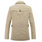 Fashion Trench Coat for Men Spring Autumn Casual Solid Cotton Plus Size Jackets Zipper Button Design Male Casual Jacket and Coat