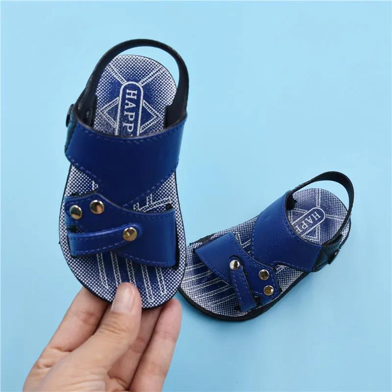 Boy's Sandals In Summer Soft Sole Outdoor Light Sandals Little Boys Anti-slip Flat Casual Sandals