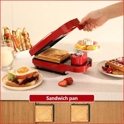 650W Timed Sandwich Maker Multifunctional Breakfast Machine Waffle Maker Bread Maker Kitchen Supplies