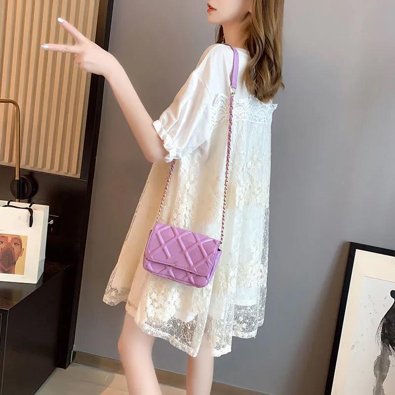 S-XXXL Lace Women's Summer Dress Short Sleeve Round Neck Daily Wear Office Dating Party