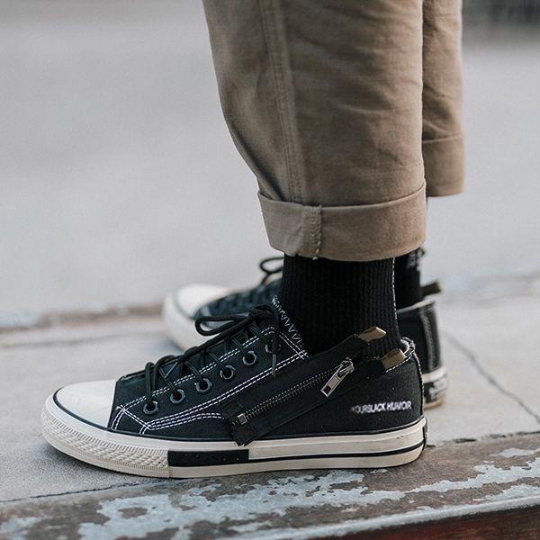 High-top ins canvas shoes men's black men's shoes British trend cloth shoes boys casual sneakers