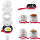 Electric 14 Eggs Boiler Food Steamer Cooking Machine With Frying Pan Non-stick