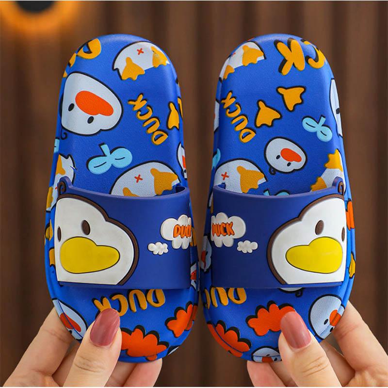 Thick Bottom Summer Children's Sandals and Slippers Cartoon Non-slip Soft Bottom Wear-resistant Baby Bath Slippers