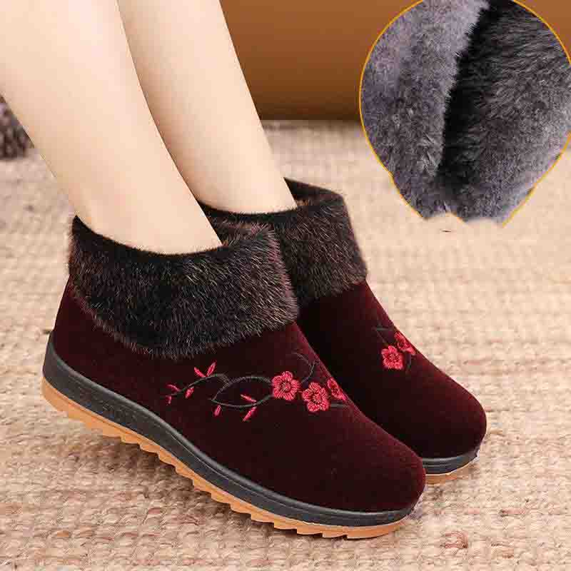 Women's Cloth Shoes Winter Women's Fleece Warm Cotton Boots Soft Bottom Non-slip Cotton Shoes