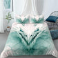 3D Digital Print Bedding Home Textile Three-piece Set of Set of Pillow Set Wolf Pattern Dark Wind