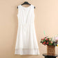 Vest Dress Chiffon M-XXXXXL Plus Size Summer Chinese Style Solid Ruffle Over-the-knee Dress