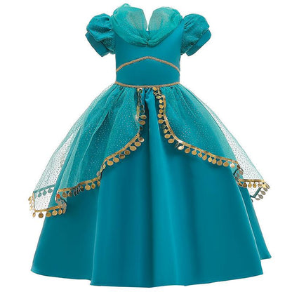 Children's Clothing Aladdin Magic Lamp Jasmine Princess Dress Dress Performance Evening Dress