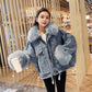 Detachable Plus Velvet Thick Denim Jacket Women Loose and Wild Korean Style To Overcome Tide Ins