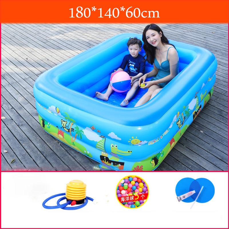 Thicken Children's Inflatable Swimming Pool Household Adults Super Large Family Children's Paddling Pool Baby Bathing Bucket