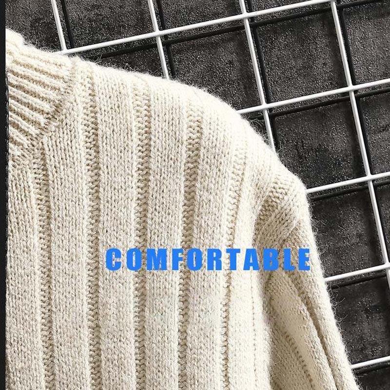 Winter Men's Fleece Sweater Bottoming Shirt Thickened Knitted Sweater Turtleneck Warm Sweater