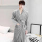 Long Robe Coat Men Cashmere Bathrobe Ladies Shawl Bathrobe Winter Thick Home Clothes