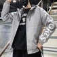 Loose Blouse Jacket Autumn and Winter Men's Casual Jacket Solid Color Hooded Sports Jacket
