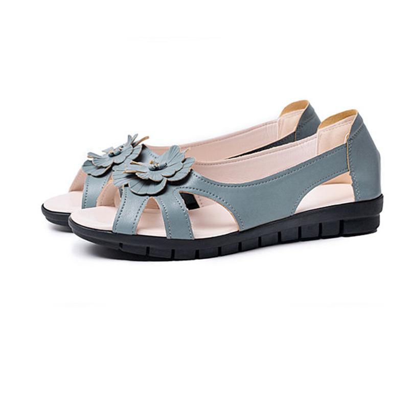 Flat Mother Sandals Women Comfortable All-match Dance Shoes Summer Soft Nurse Shoes Pregnant Women Shoes