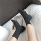 Celebrity Style Martin Boots Female Pointed Thick with Flying Woven Socks Boots