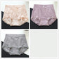 3 Packs of Antibacterial Sexy Women's Panties Japanese Mid-waist Briefs with Cotton Crotch Body Sculpting Buttocks Beautifying Trousers