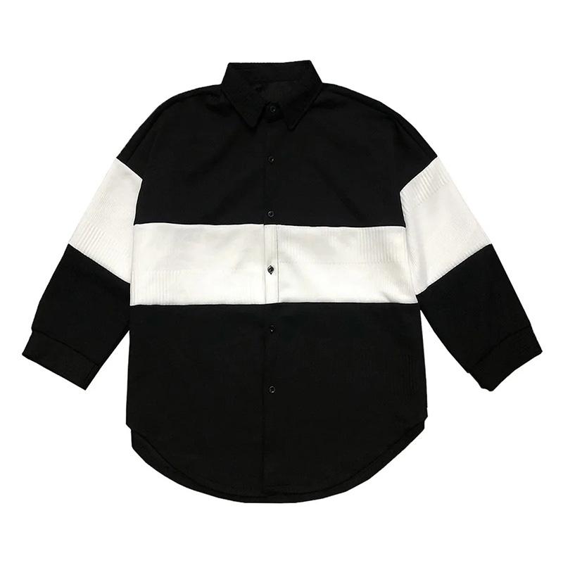 Men's Black and White Knitted Jacket Men's Design Sense Niche Jacket Senior Spring and Autumn