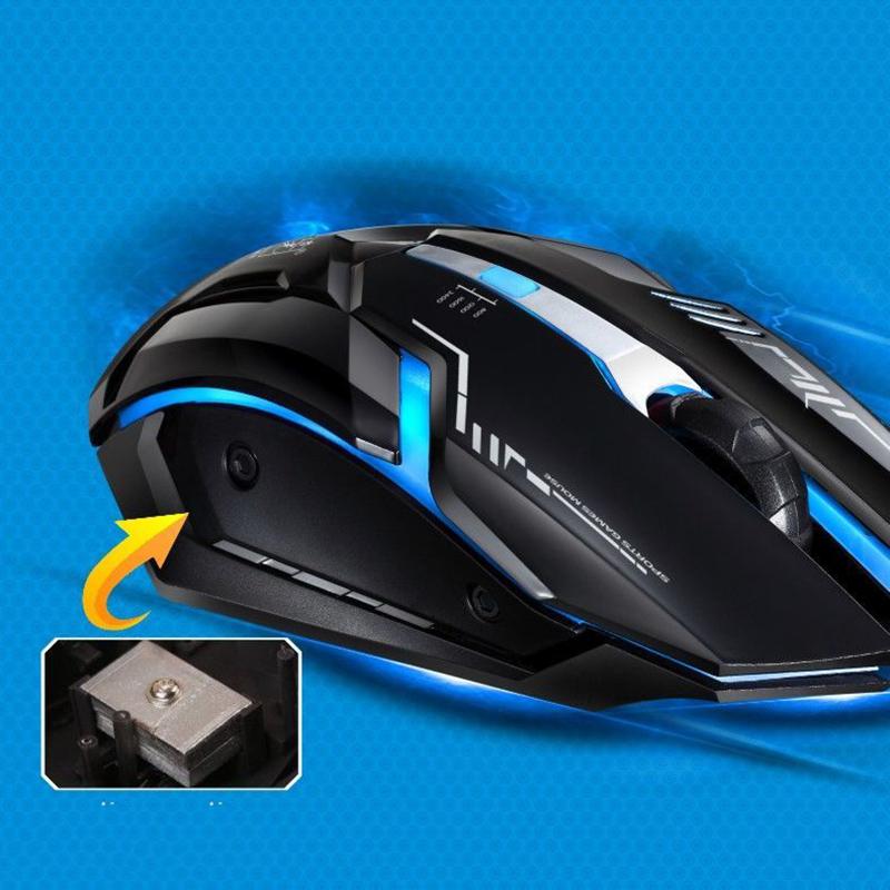 Computer Wired Gaming Mouse Silent Luminous Mouse Universal USB Mouse for Desktop Notebook