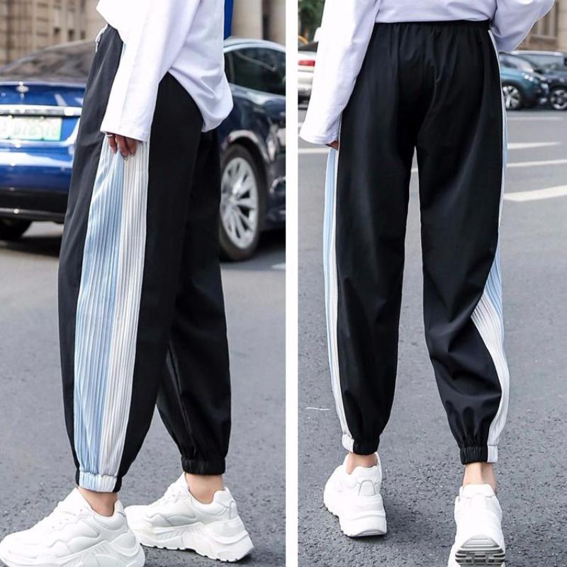Large Size Summer Harem Pants Casual Wide-leg Sports Pants Women's Summer Thin Loose Korean Beam Pants
