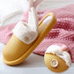Autumn and Winter Cotton Slippers Indoor Non-slip Soft-soled Shoes Warm Simple Plush Cotton Shoes Removable
