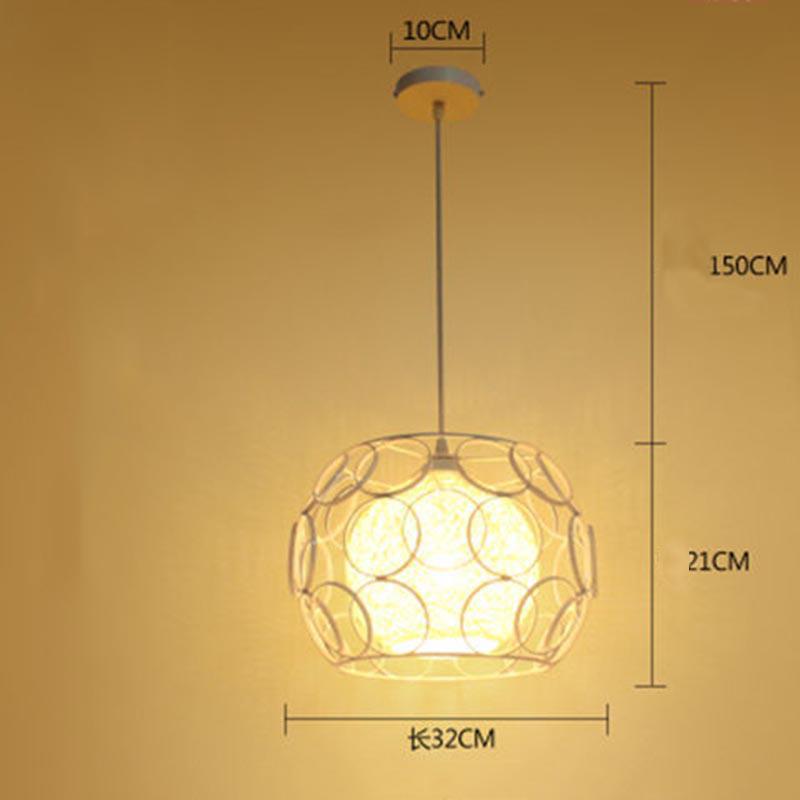 Iron Industrial Wind Living Room Loft  Home Cage Fixture Chandeliers