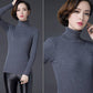 Pofulove Plus Size Loose Knit Bottoming Shirt Dress Turtleneck Thicken Wild Bottoming Shirt