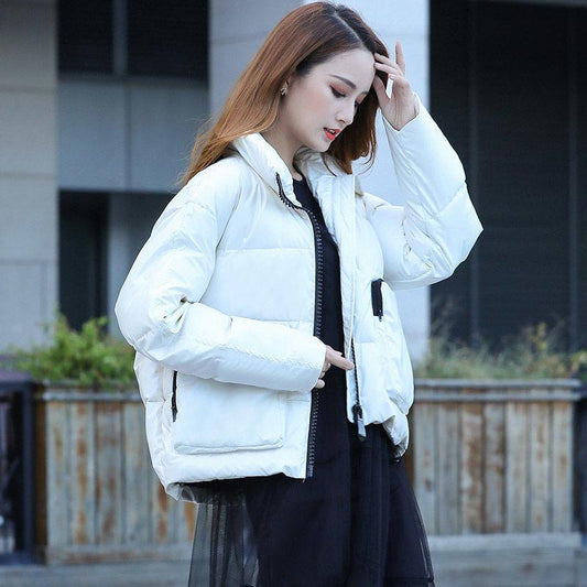Small Lady Down Jacket Loose Fashion Trendy Brand Shiny Net Red Short Colorful Winter Jacket