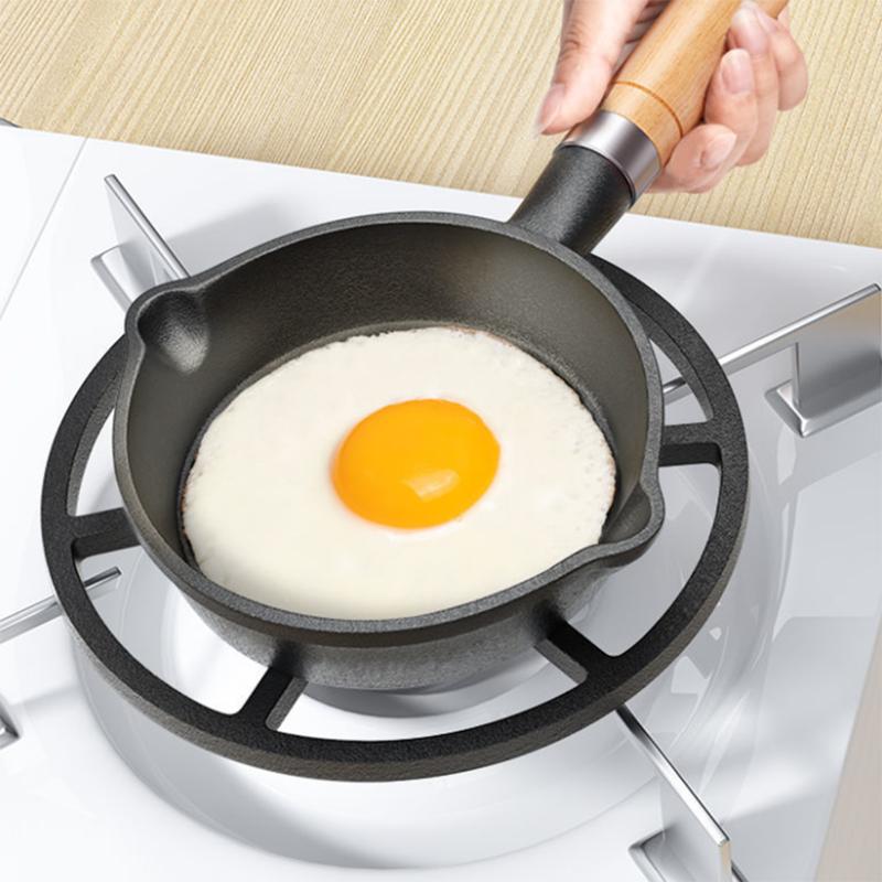 Mini Small Iron Pot Splashing Oil Small Pot Omelette Artifact Cast Iron Pot Burning Oil Pouring Oil Small Frying Pan Small Oil Pot Non-stick