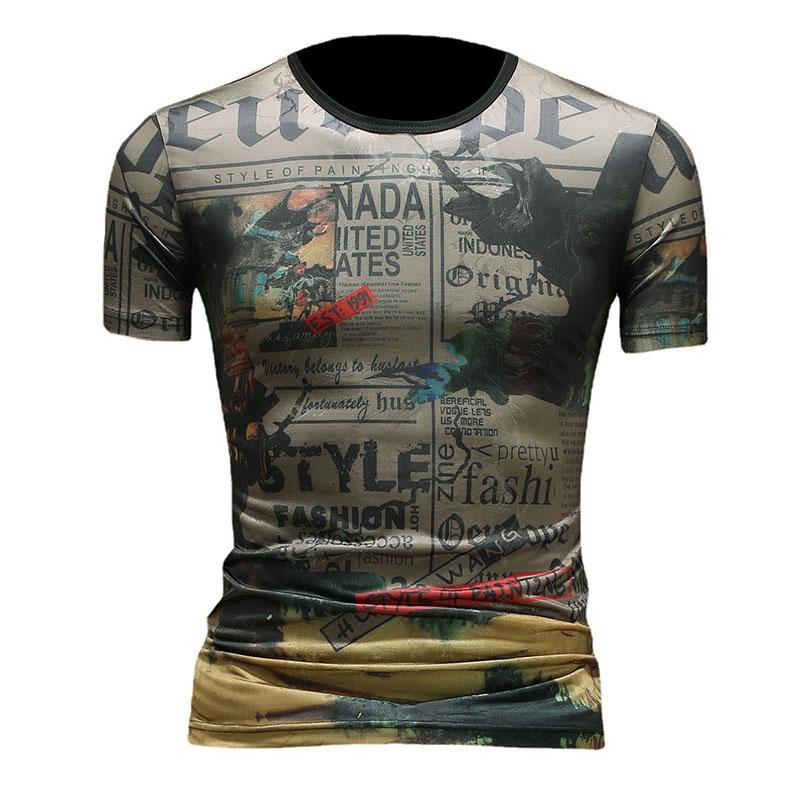 Retro Style Slim T-shirts Summer O-neck Short Sleeve Casual Shirts Soft Tops European High Street Fashion Personality Tees