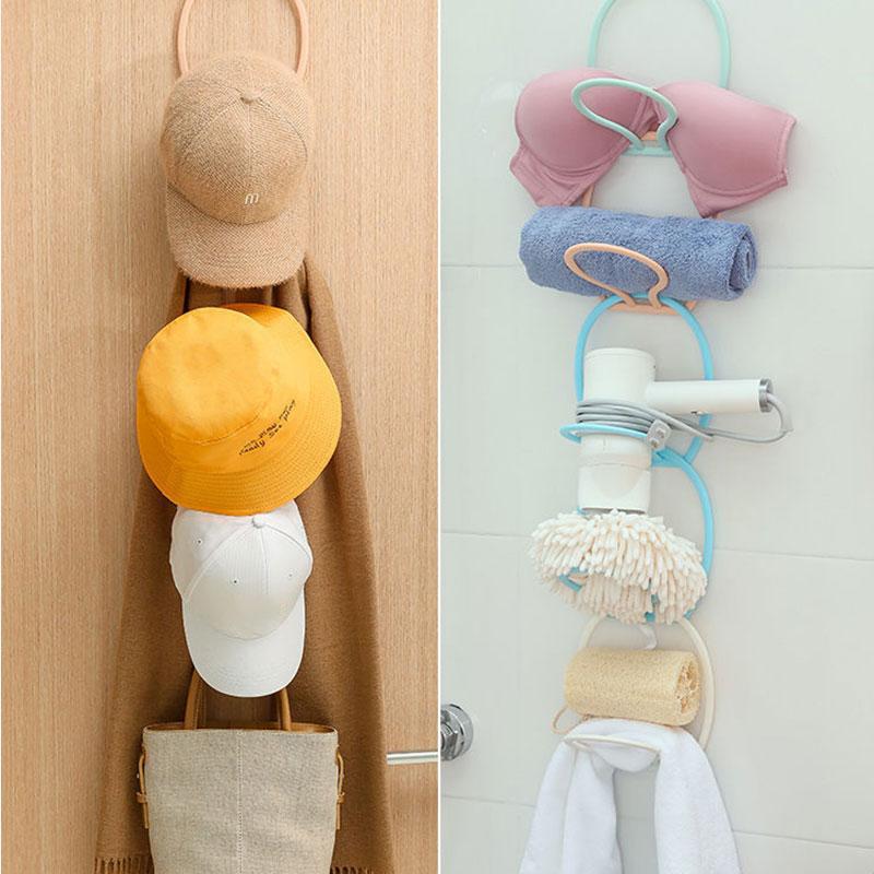 6Pcs Hanging Hat Racks Household Hat Racks Hat Storage Racks Behind The Door Hat Racks Organize Storage Creative Hooks Bathroom Towel Racks