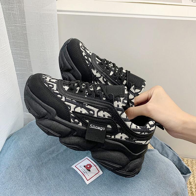 Ladies Thick-soled Height-increasing Shoes Fashion All-match Casual Sports Shoes Spring and Summer Outdoor Running Breathable Clearance Shoes
