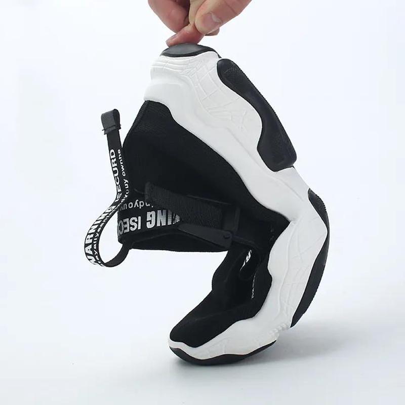 High-top Men's Sneakers Korean Style Trendy All-match Socks Shoes Teen Student Trendy Shoes