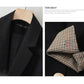 Leisure Suit Jacket Female Long Section of The Spring and Autumn Suit Slim British Style Double-breasted Suit Jacket Women's Casual Loose Coat