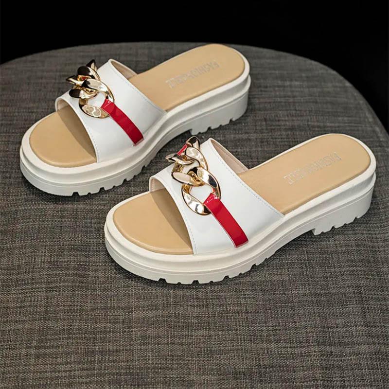 Outer Wear Slippers Women's Trendy Fashion Thick Bottom Non-slip Waterproof Slippers