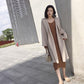 Autumn and Winter V-neck Slim Bottoming Shirt Knitted Long Dress Long Sleeve Mid-length Female Sweater Dress