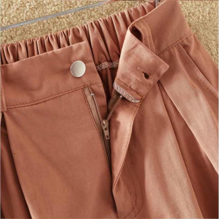 Spring Summer High-waist Cotton Yellow Skirts Womens 2020 Button Knee-length Autumn White Skirts Womens Jupe Femme