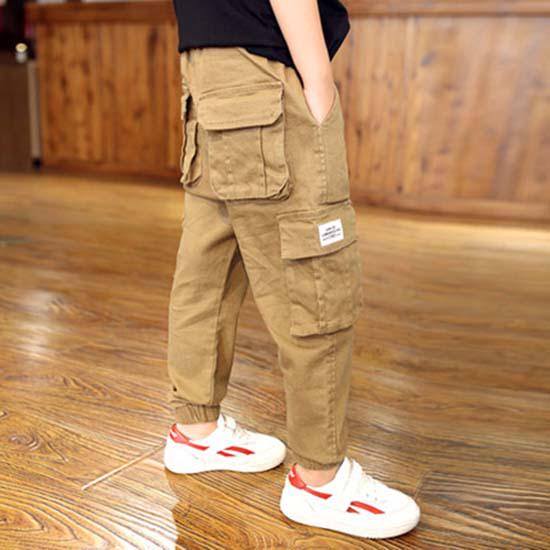 Boys Winter Velvet Pants Casual Trousers Kids Children Fashion Long Pants Baby Elastic Waist Pants