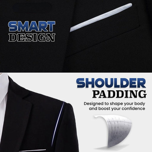 Men Blazer Set Formal Trousers Business Outerwear Pants Office Slack Pants Jacket Suit Tuxedo