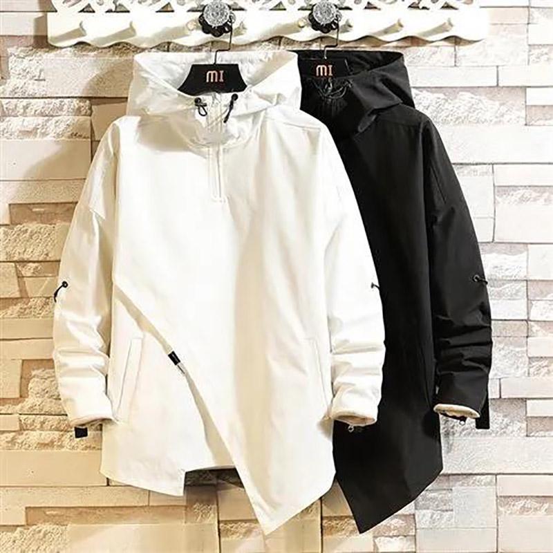 Autumn Men's High-level Sense of Hooded Pullover Jacket Men's High Collar Original Jacket Tooling