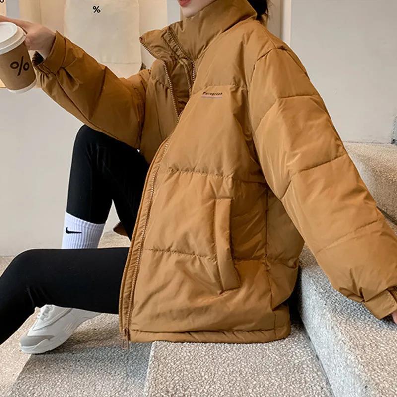 Women's Down Padded Jacket Korean Style Loose Thick Padded Jacket Fashion Winter Short Bread Jacket Padded Jacket