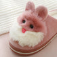 Winter Women Girl Home Slippers Cartoon Rabbit Shoes Bedroom Flat Warm Slippers Indoor Floor Shoes